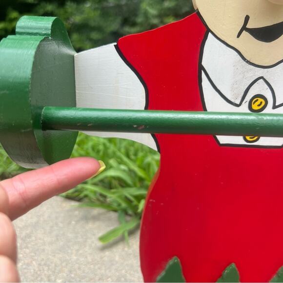 Mr and Mrs Santa Clause Wooden Handmade Whimsical Tea Towel Holders Christmas - Picture 5 of 8